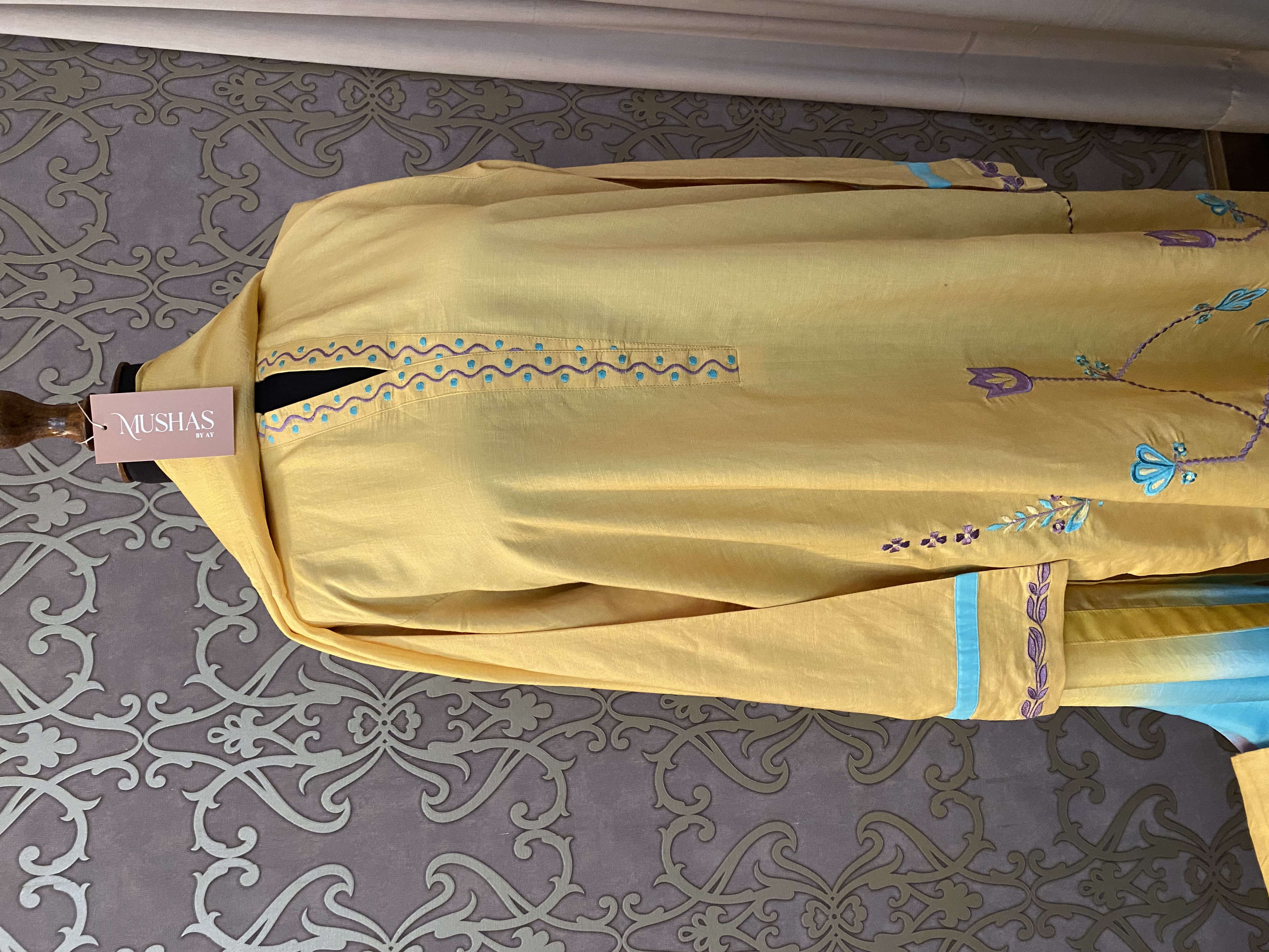 M117- Applique Emroidered 3 Pcs Dress