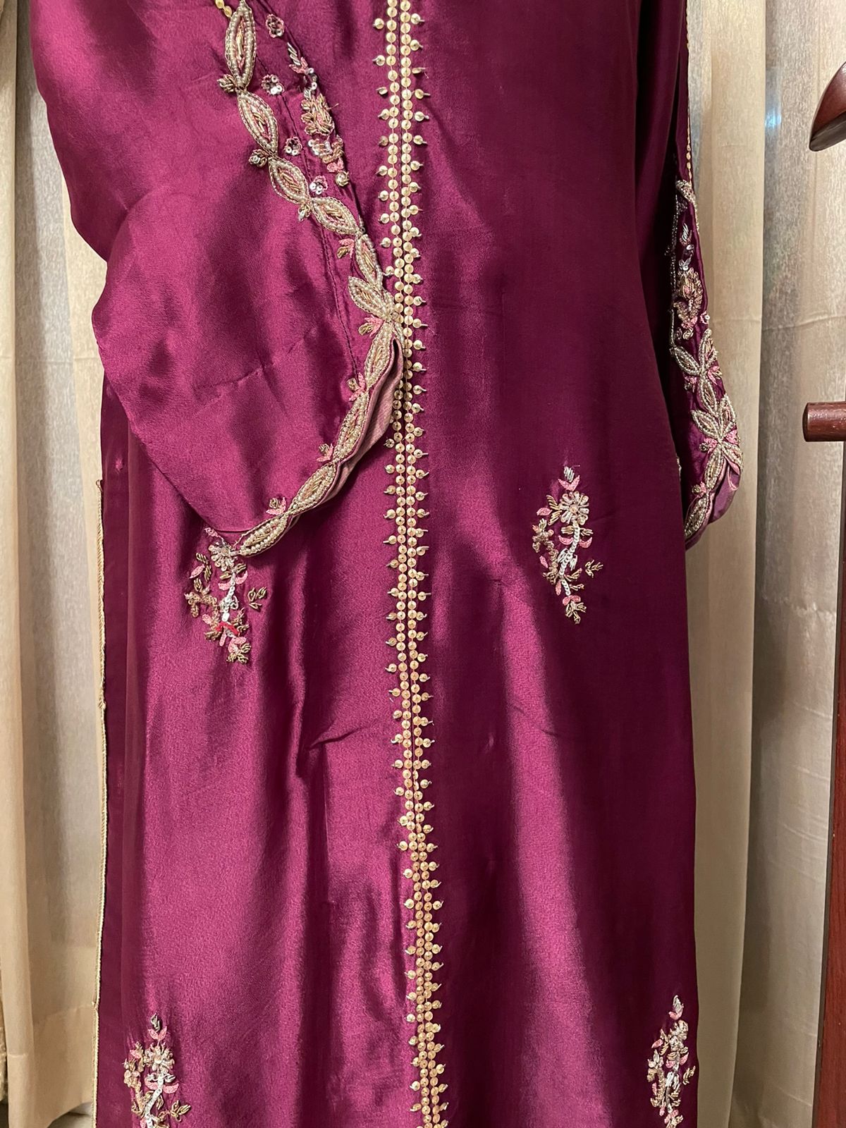 M122- Plum Royale Handcrafted Formal Dress
