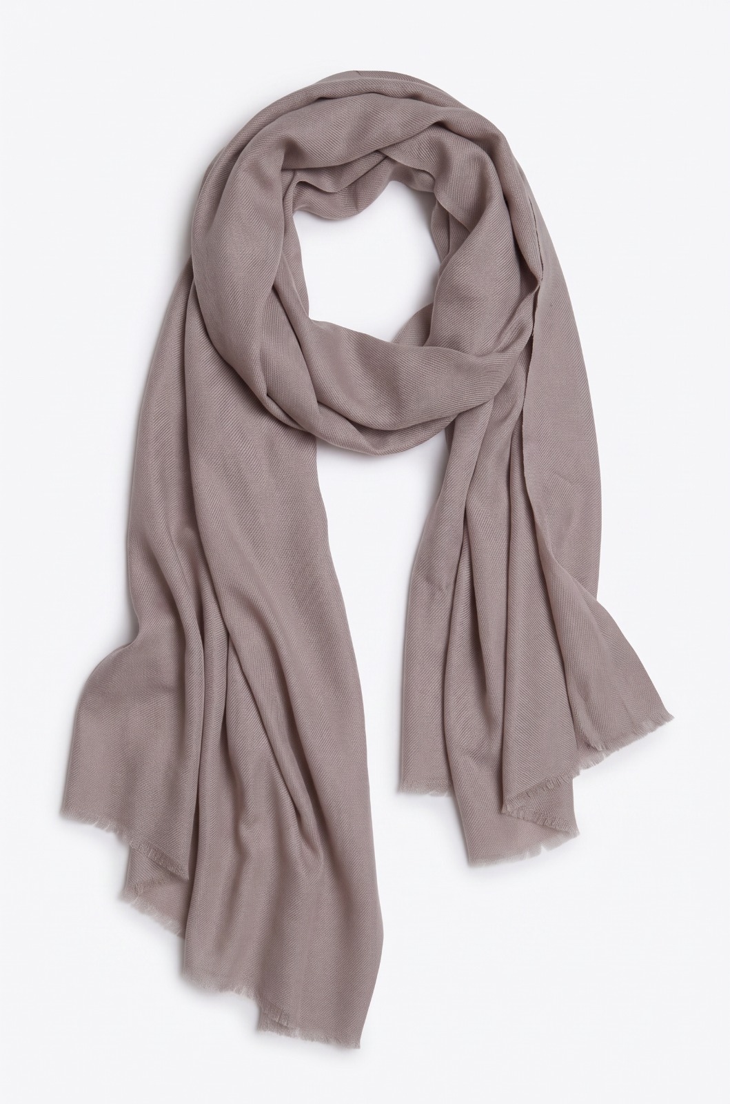Taupe Cashmere Scarf | Handwoven