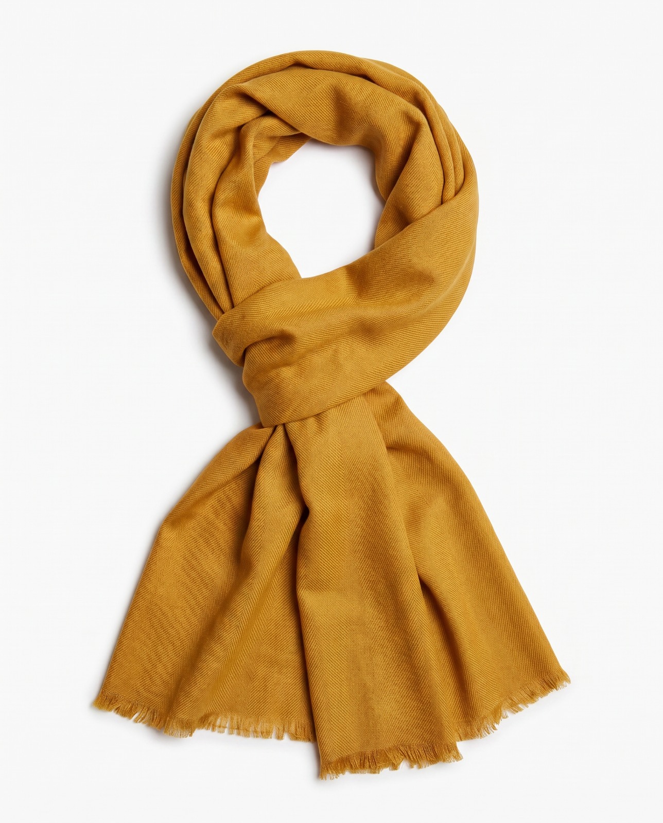 Mustard Cashmere Scarf | Handwoven