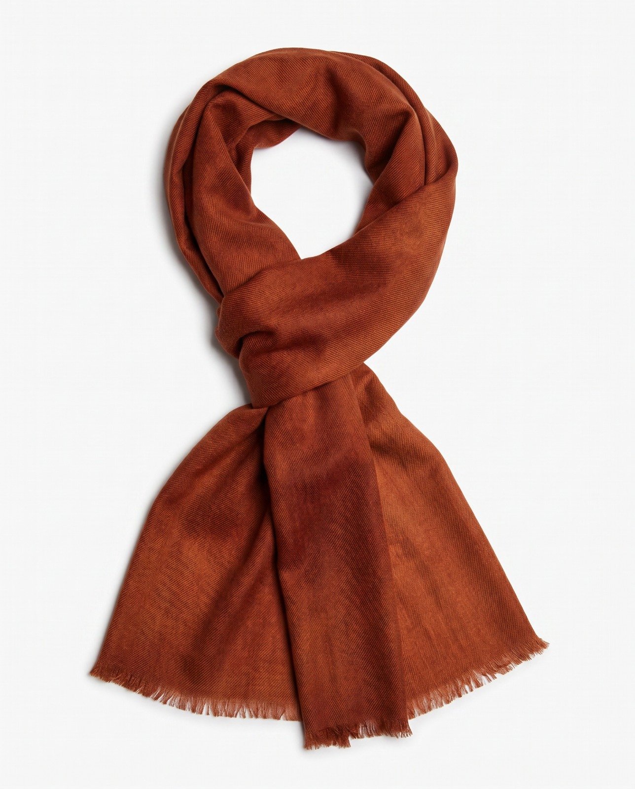 Rust Cashmere Scarf | Handwoven