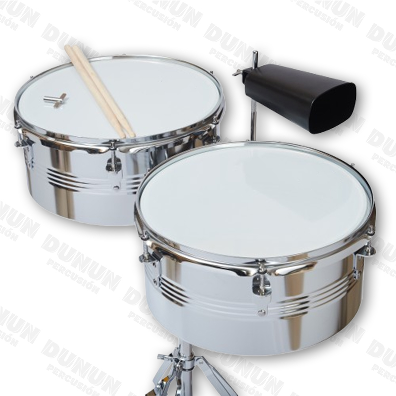 Timbal Dunun Plateado – 13" x 14"