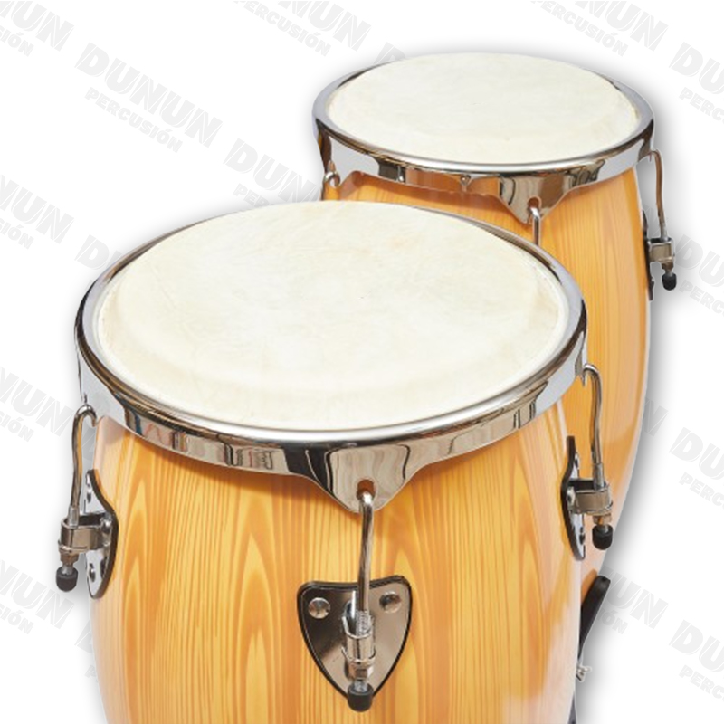 Juego de Congas Dunun 10" y 11" con Base Tipo Matera