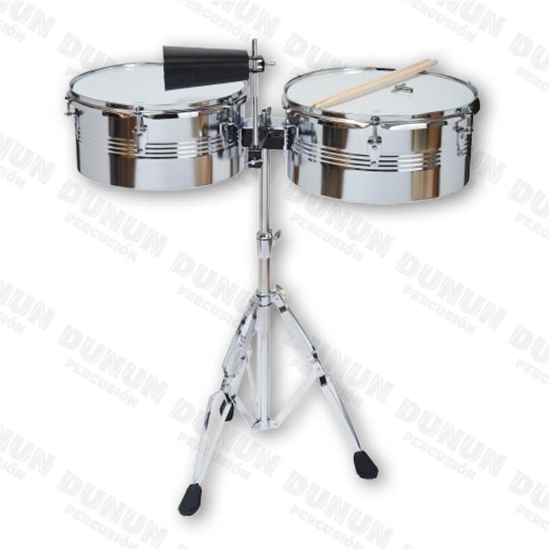 Timbal Dunun Plateado – 13" x 14"