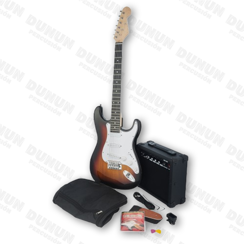 Combo Guitarra Eléctrica + Amplificador 15W – Completo con Accesorios