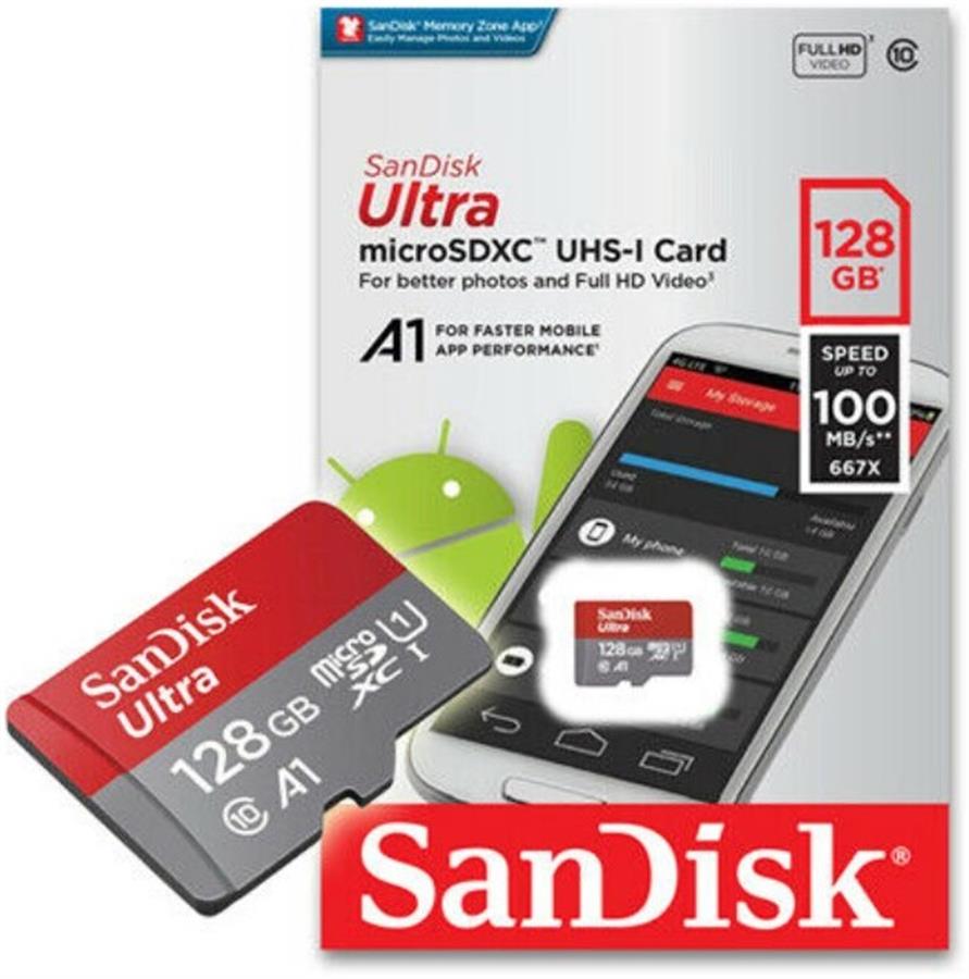 Tarjeta microSDXC SanDisk Ultra de 128 GB