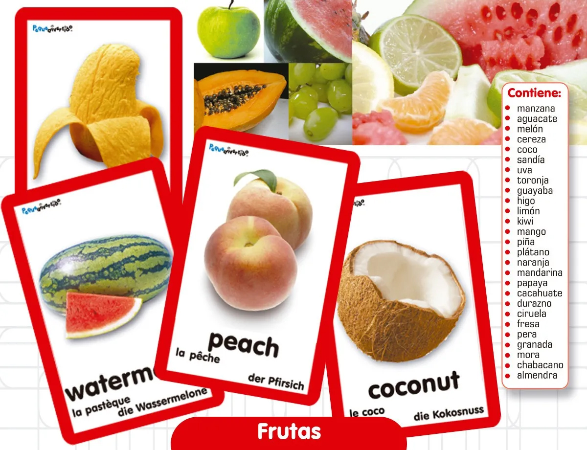 Flash Cards Inglés Francés Alemán