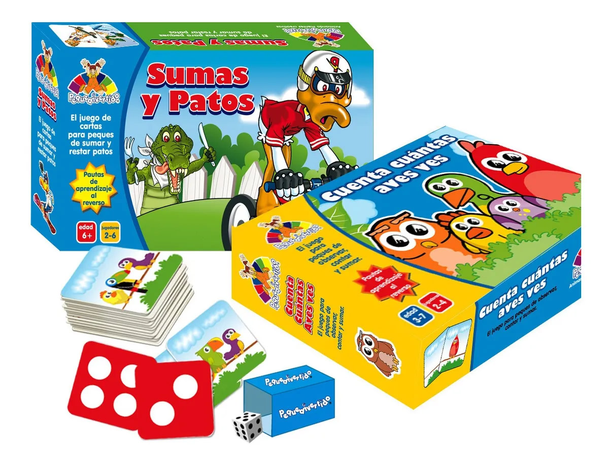 Pack 2 Juegos Didácticos Sumar, Restar, Contar