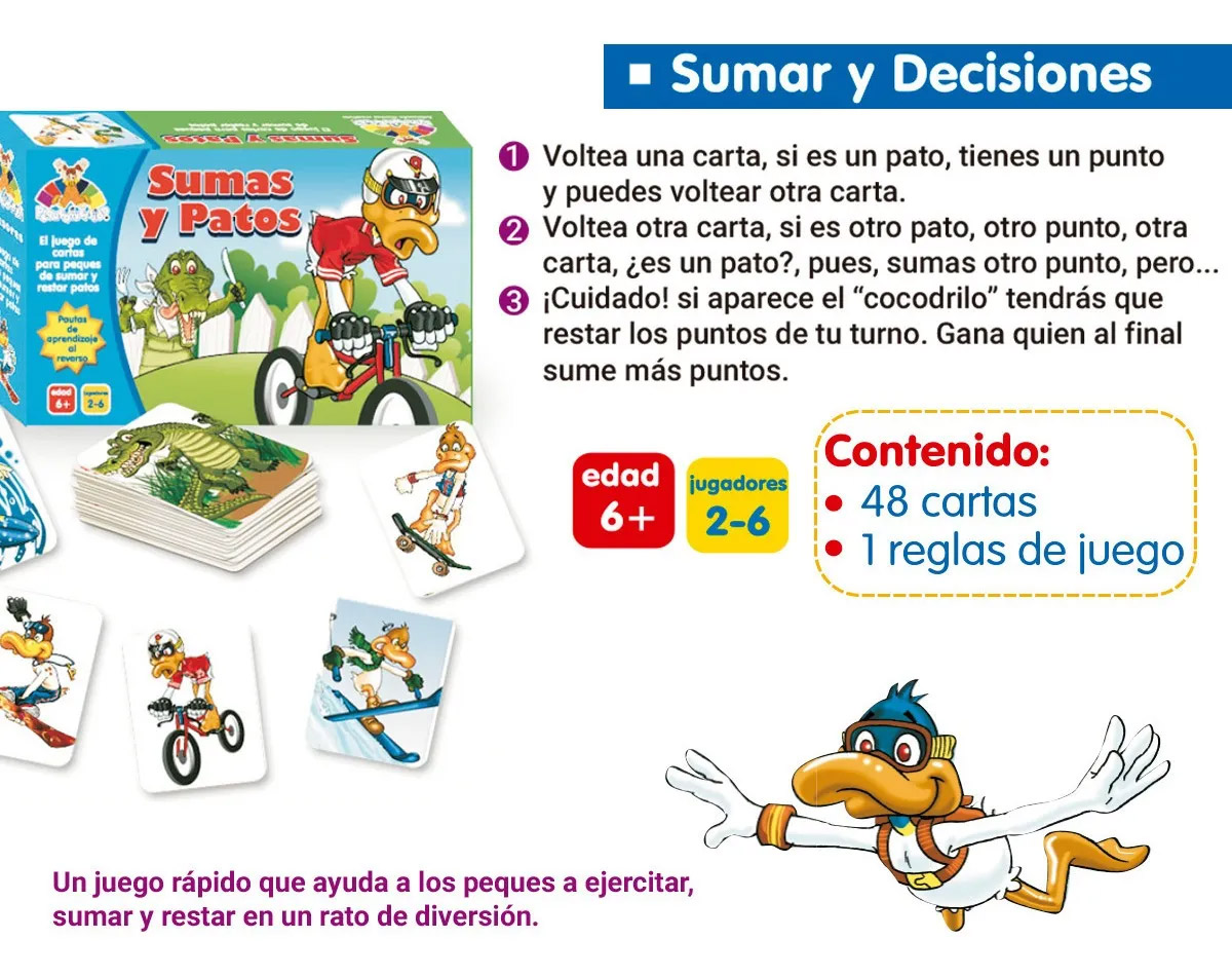 SUMAS y PATOS, Juego Didáctico Preescolar