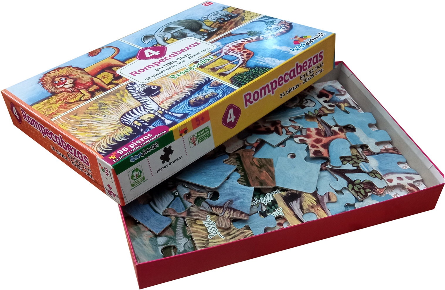 4 Rompecabezas en una Caja