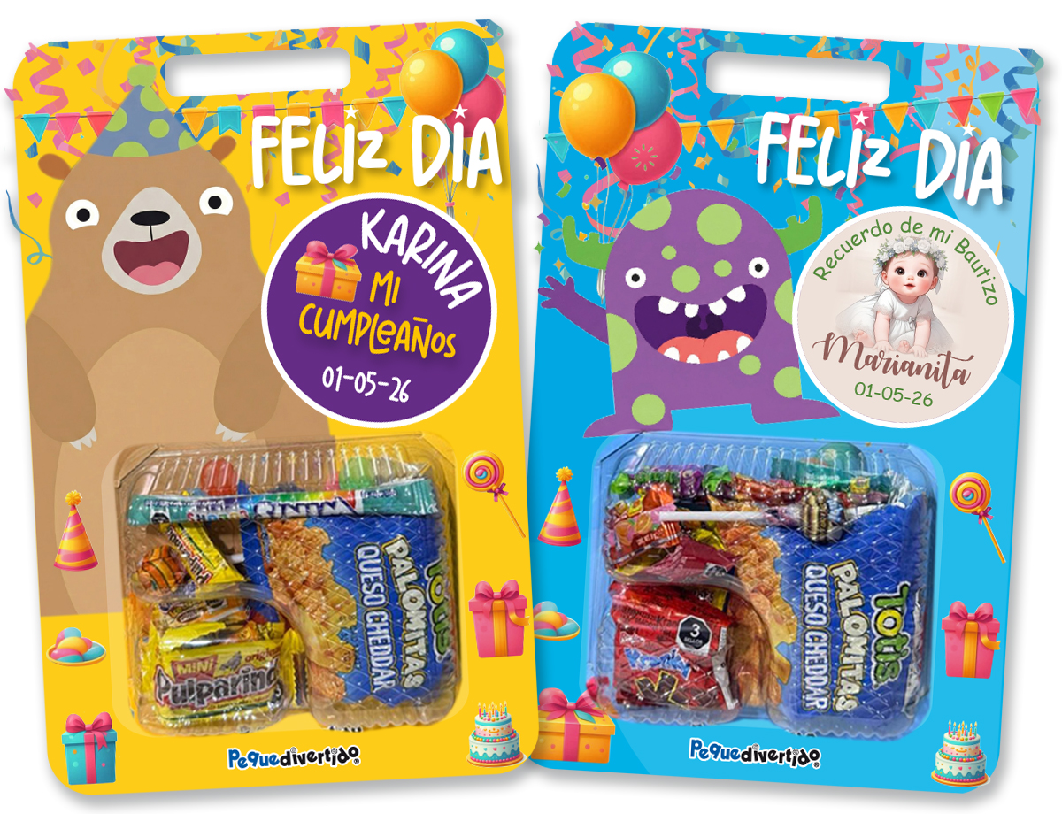 20 Dulceros Personalizados para fiestas infantiles