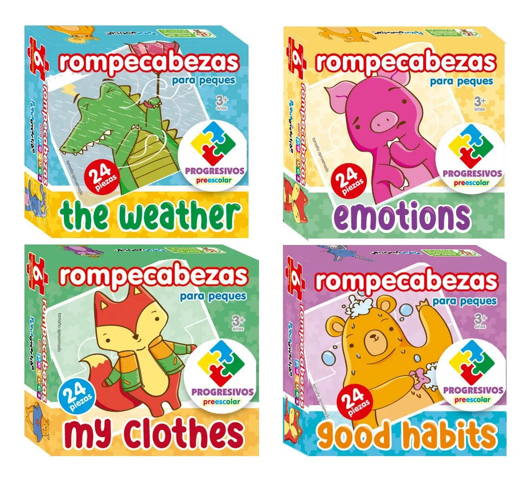 Rompecabezas Progresivos Preescolar Pack 3