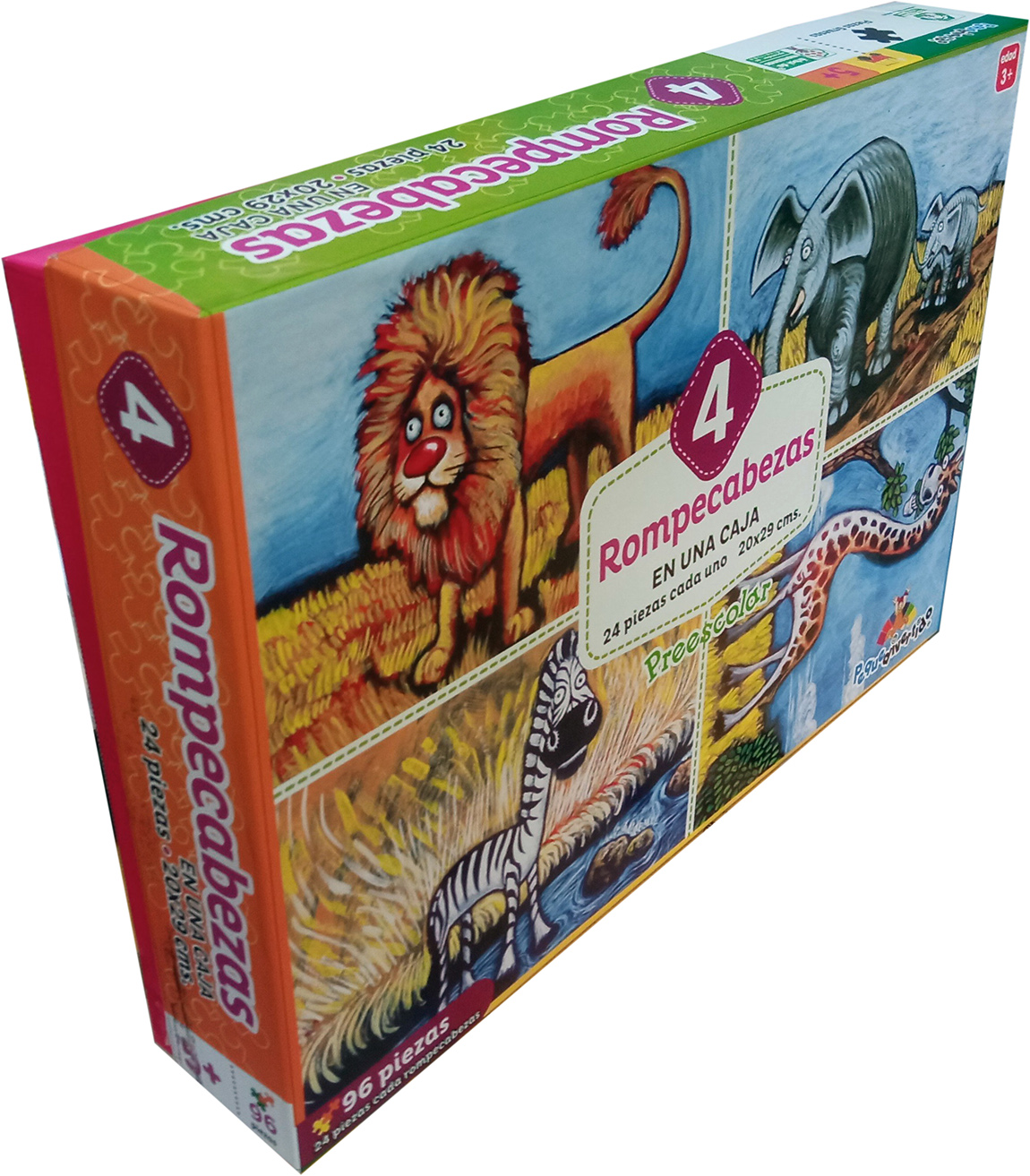 4 Rompecabezas en una Caja