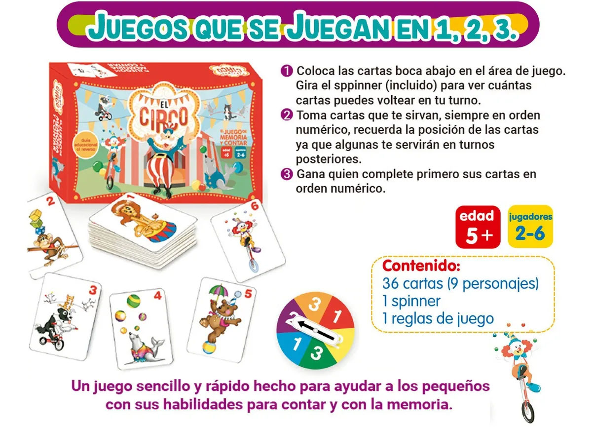 El Circo, Juego Didáctico Preescolar