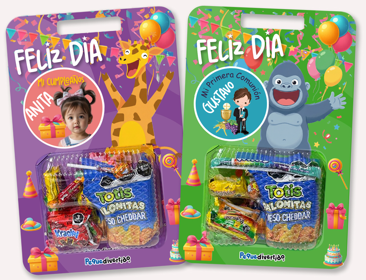 20 Dulceros Personalizados para fiestas infantiles