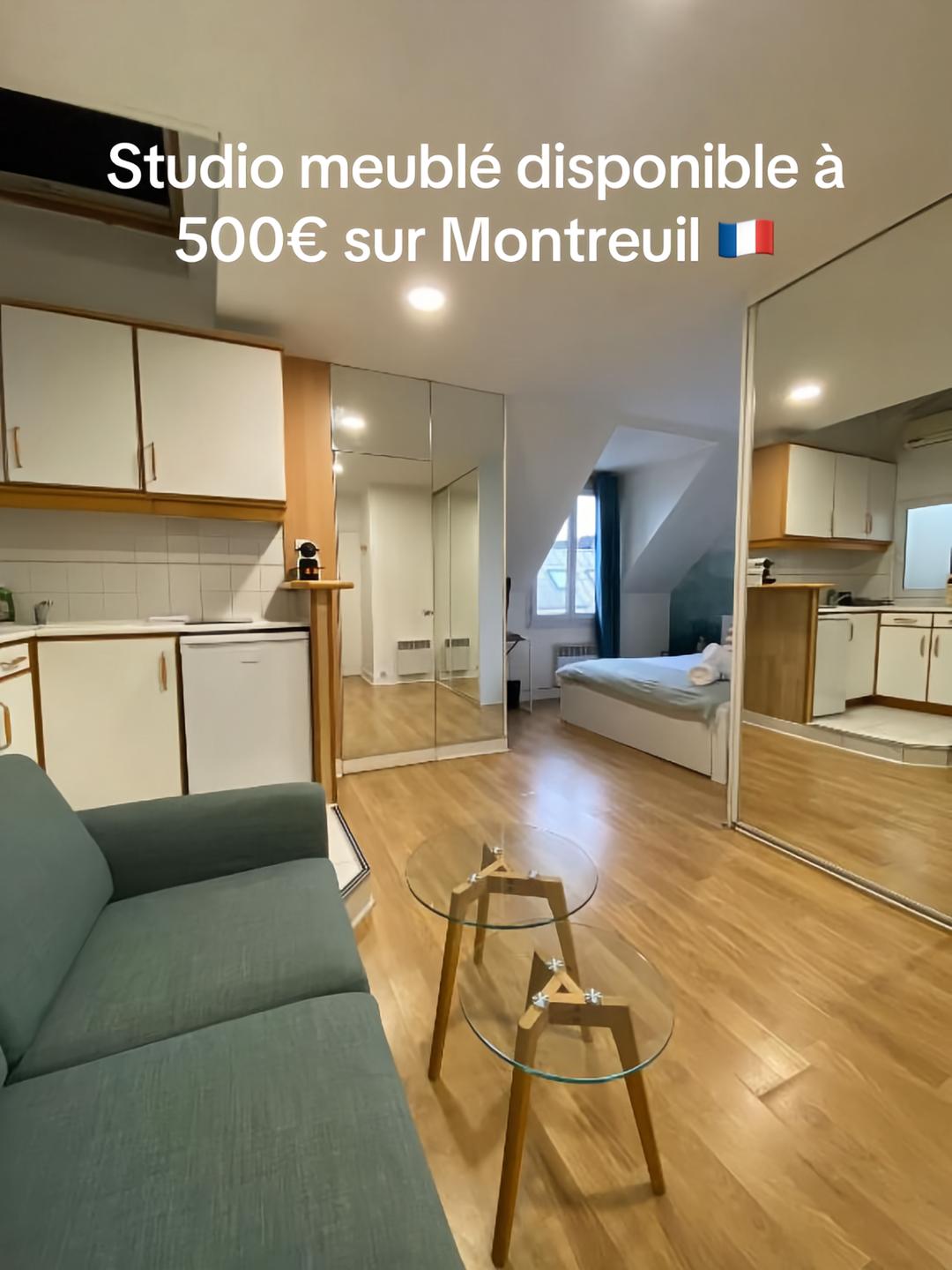 Studio meublé à Montreuil