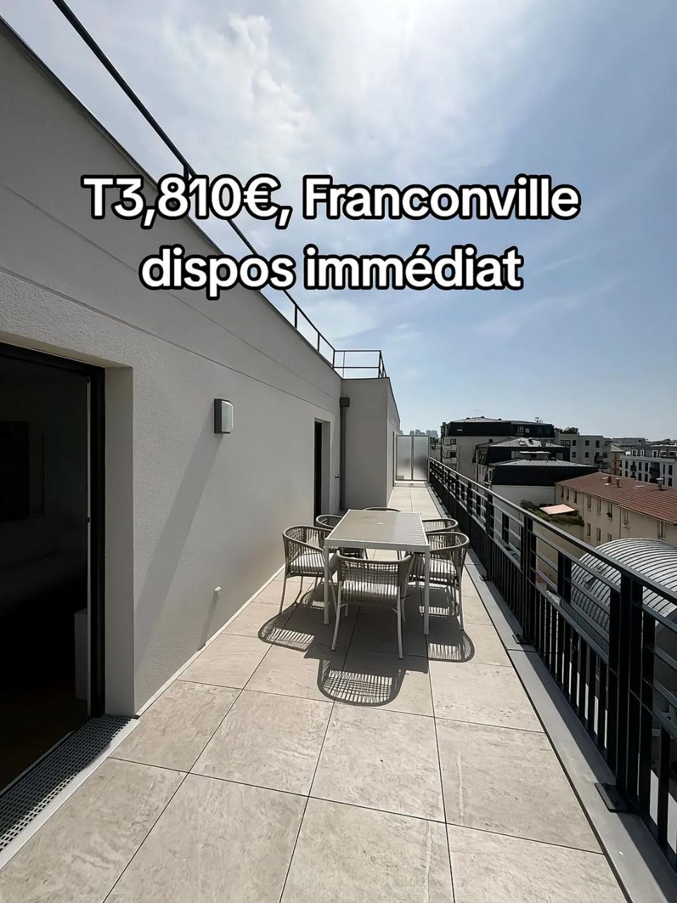 Appartement T3 avec grande terrasse, Franconville 