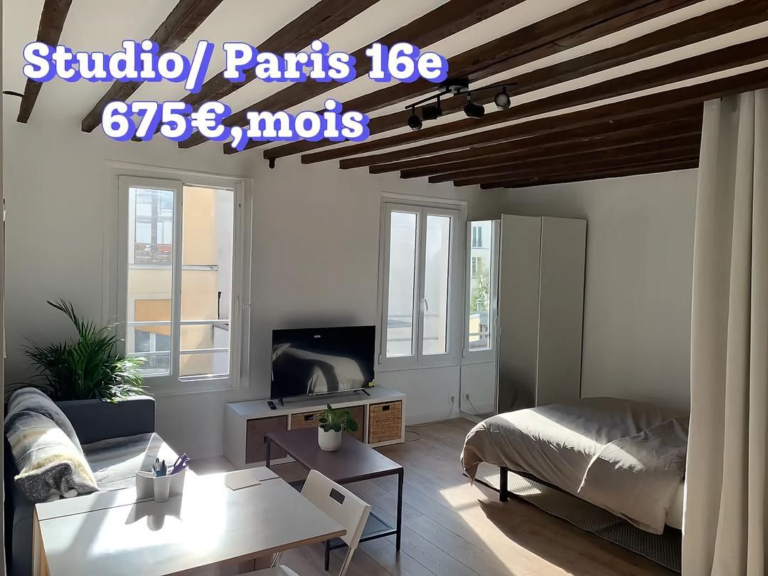 Studio à louer à Paris 16e