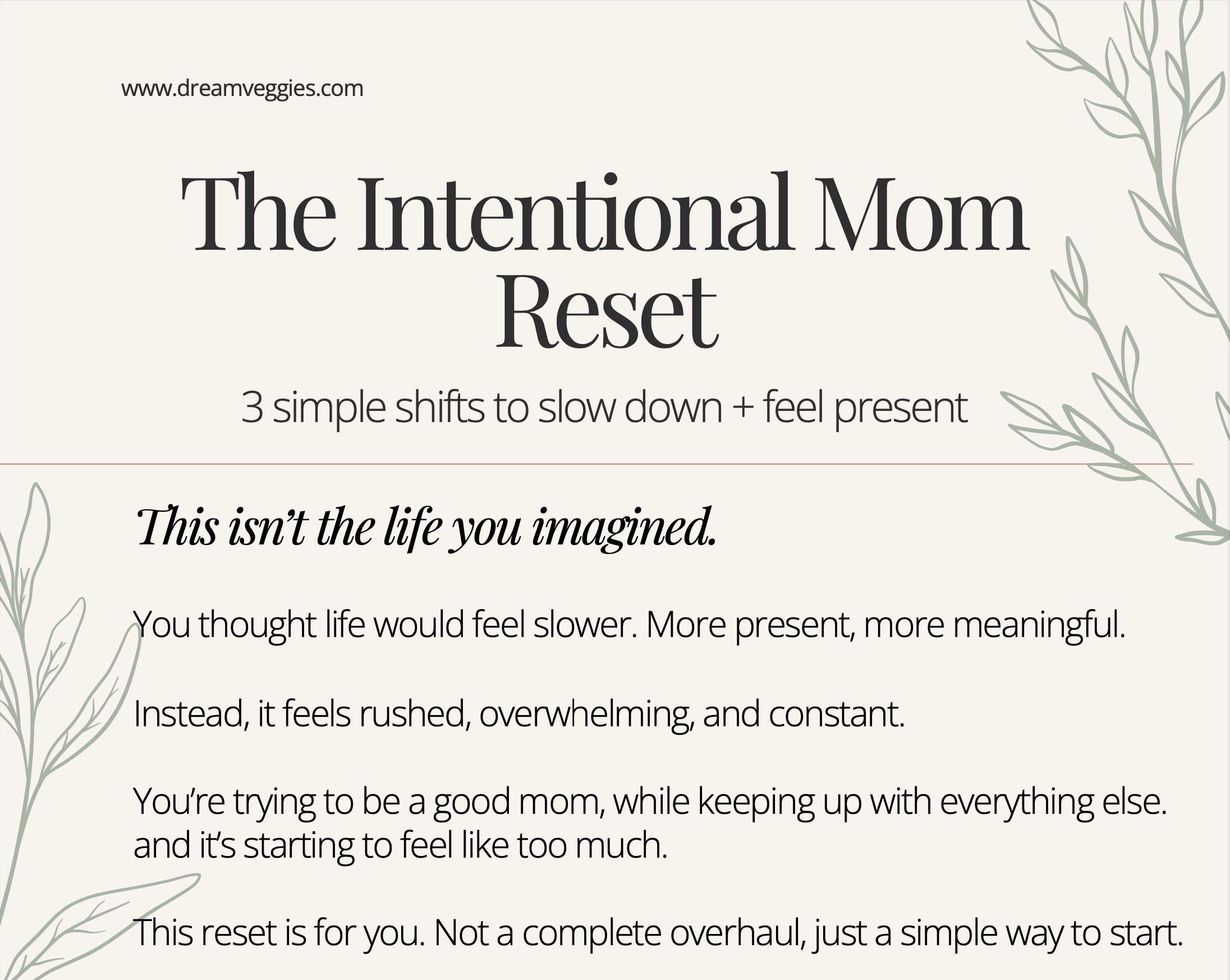 The Intentional Mom Reset