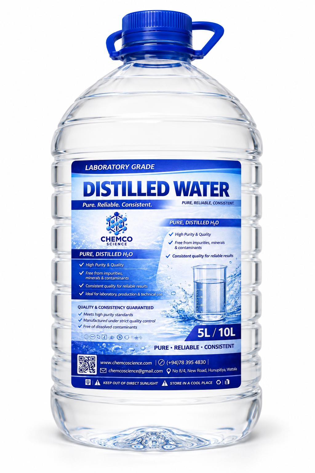 Laboratory Grade Distilled Water 