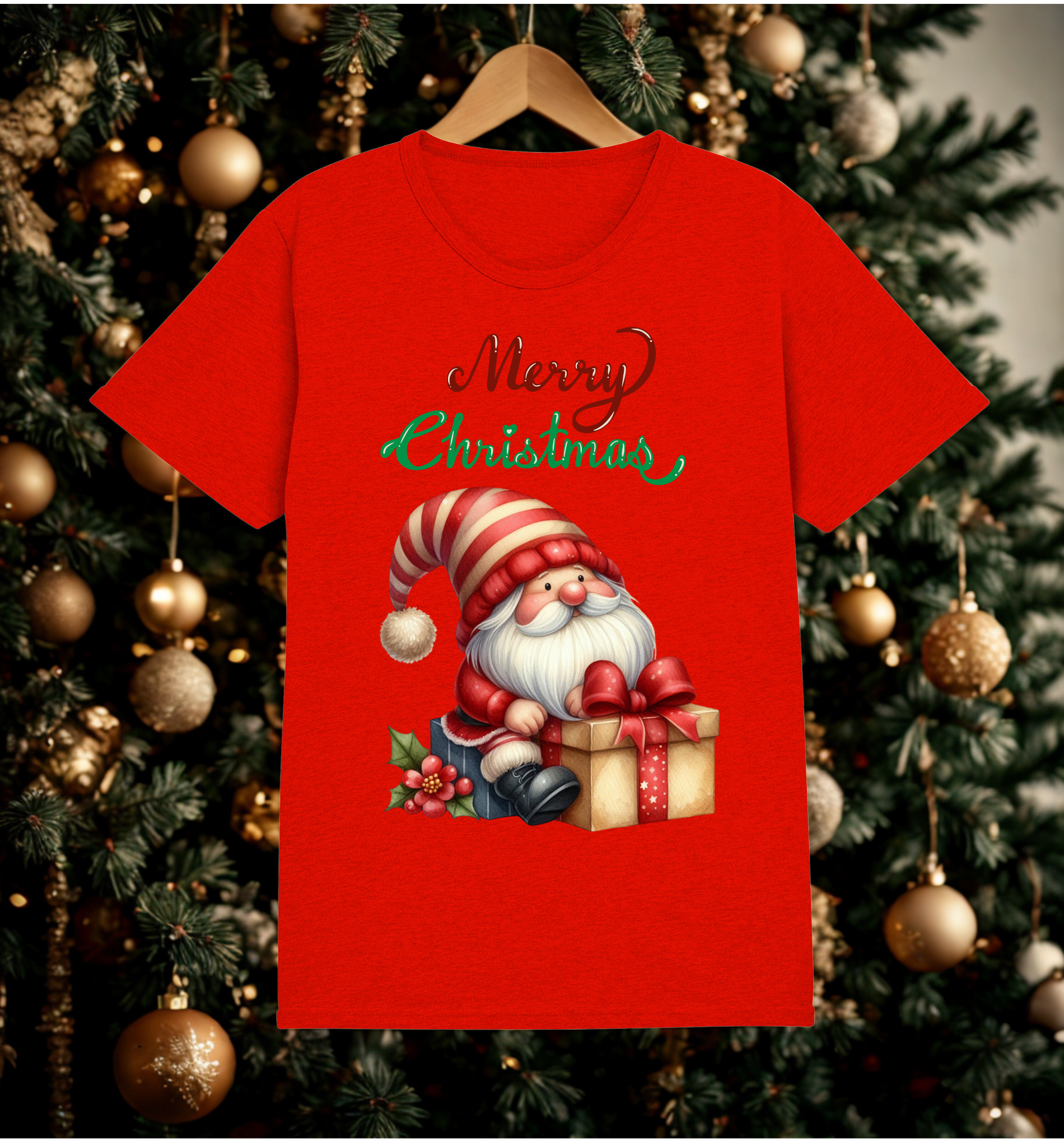 Kalėdiniai marškinėliai vaikams dėžutėje "Dovanoju Tau Kalėdas"