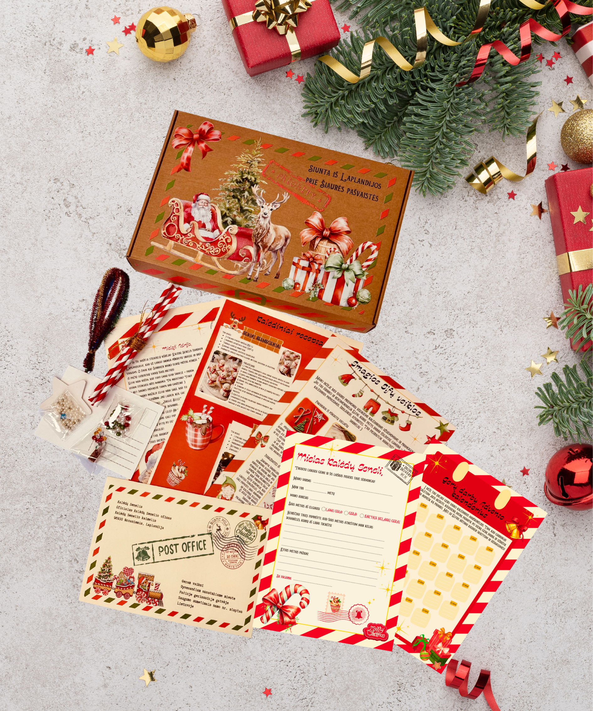 KALĖDŲ SENELIO PAŠTAS. Laiškų ir veiklos rinkinys