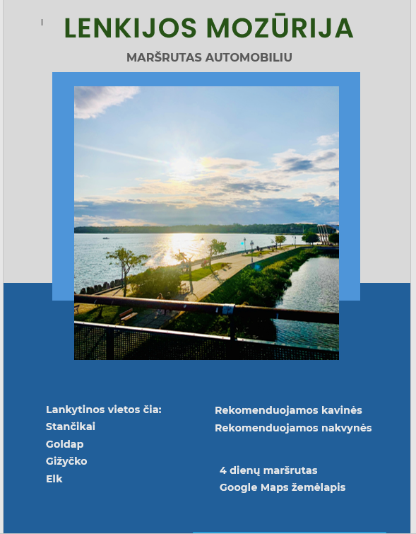 Lenkijos Mozūrija: maršrutas automobiliu