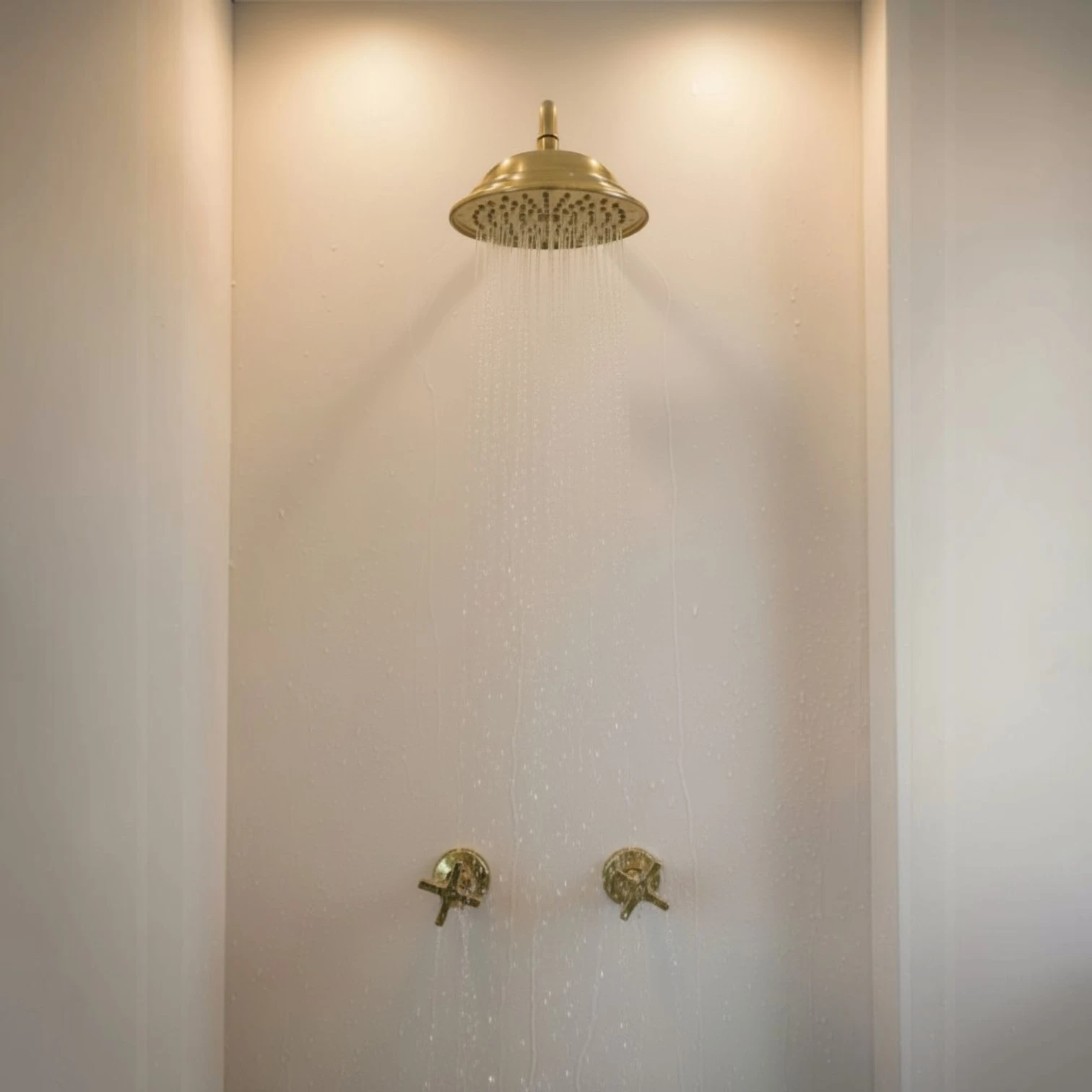 Ensemble de douche encastrée en cuivre massif doré – Atlasinou