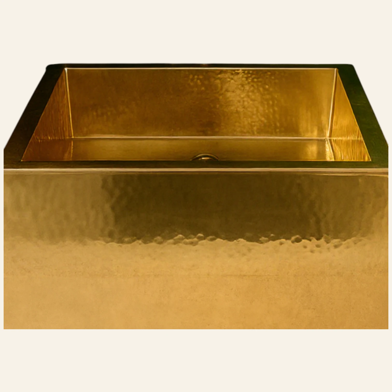 Vasque en cuivre doré – Finition martelée premium