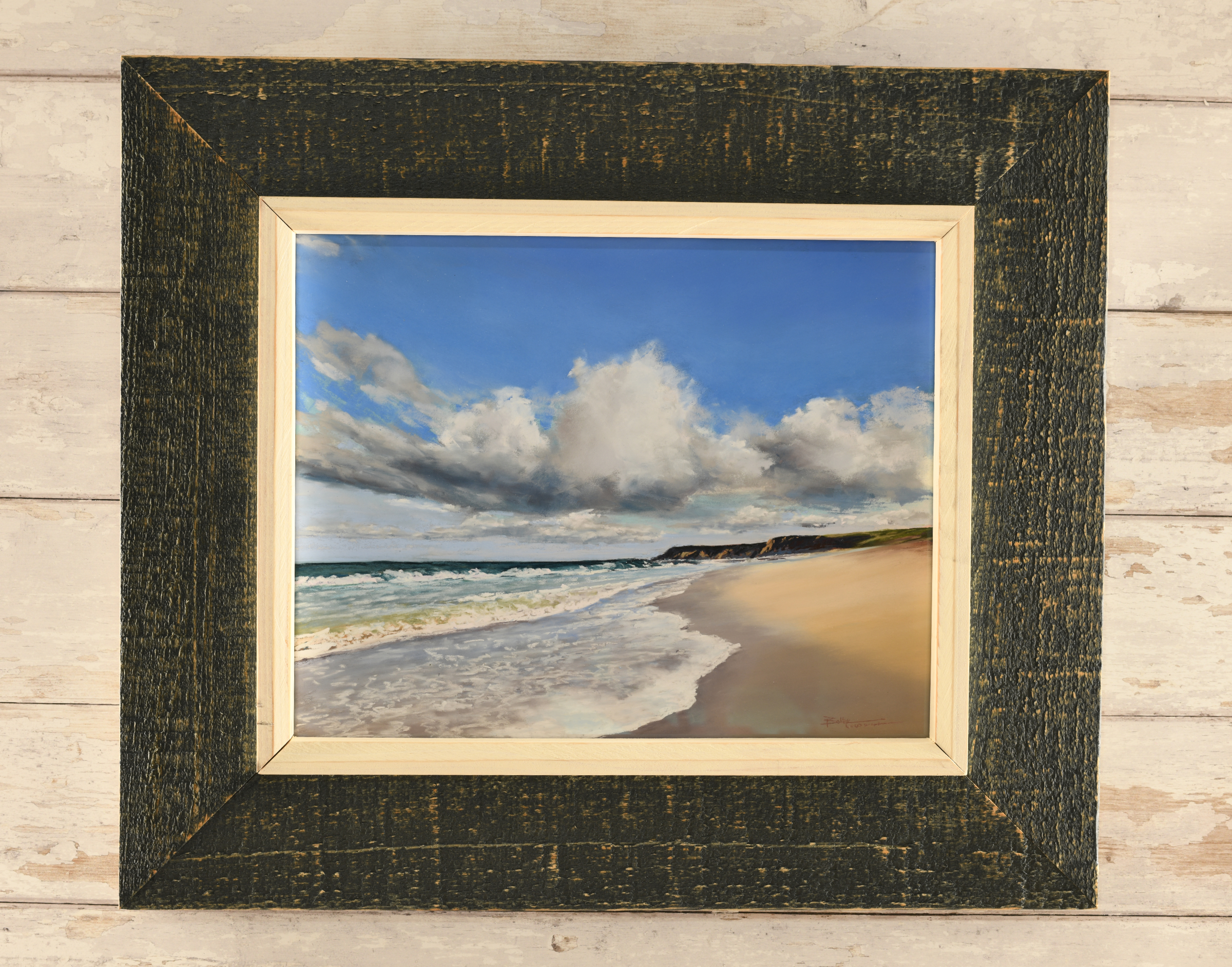 ORIGINAL PASTEL DRAWING  GENTLE TIDE 