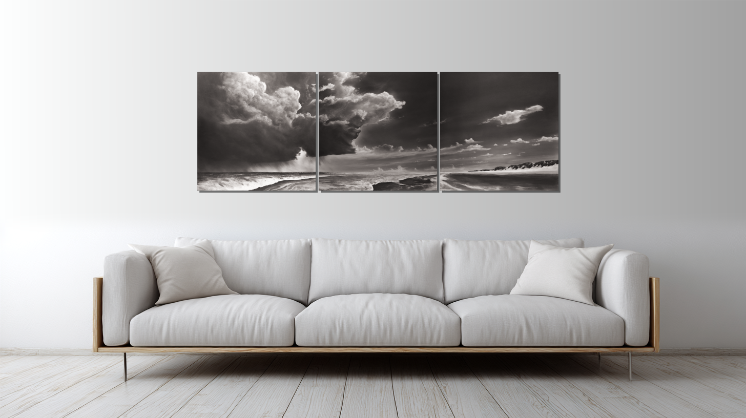 TIDAL CONVERGANCE TRYPTICH  20 x 60