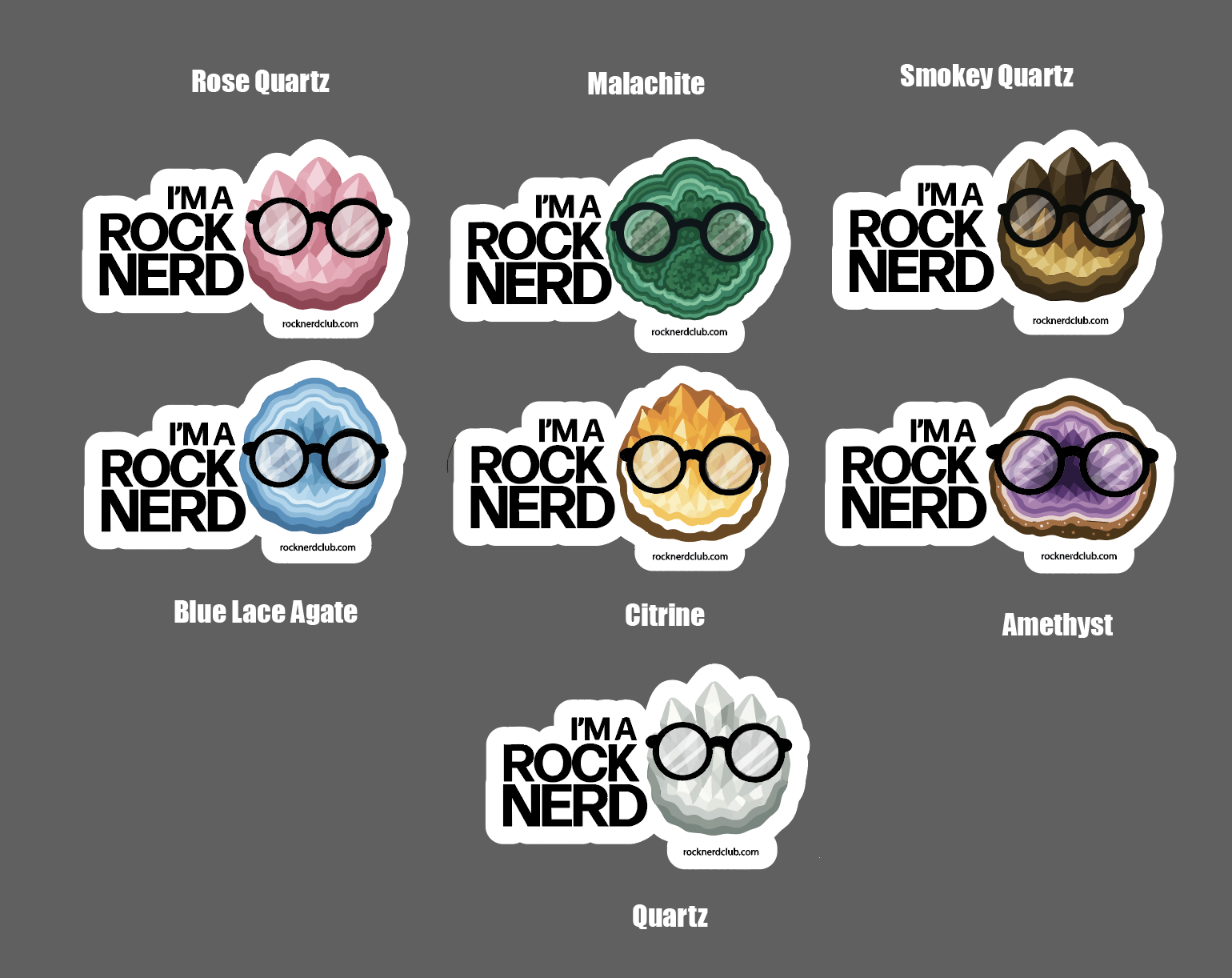 Rock Nerd Stickers