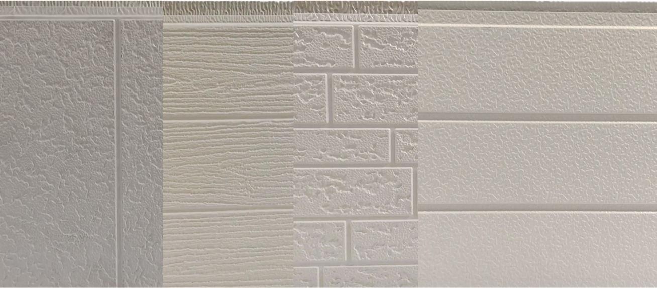  الواح تكسيات بانل  بطابع خط وسطي ميول نقش لون ابيض SP-7