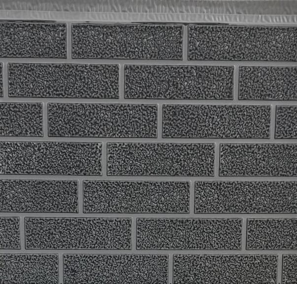  الواح تكسيات بانل  بطابع طوب رمادي غامق SP-1