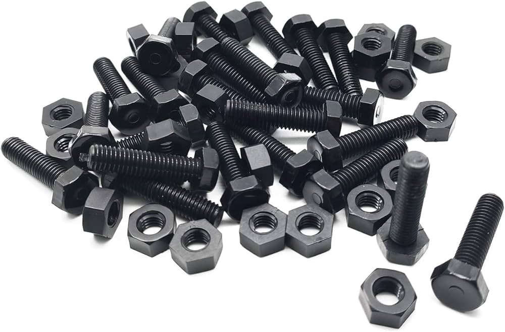   مسمار سن ناعم اسود كاربون Hex  bolt