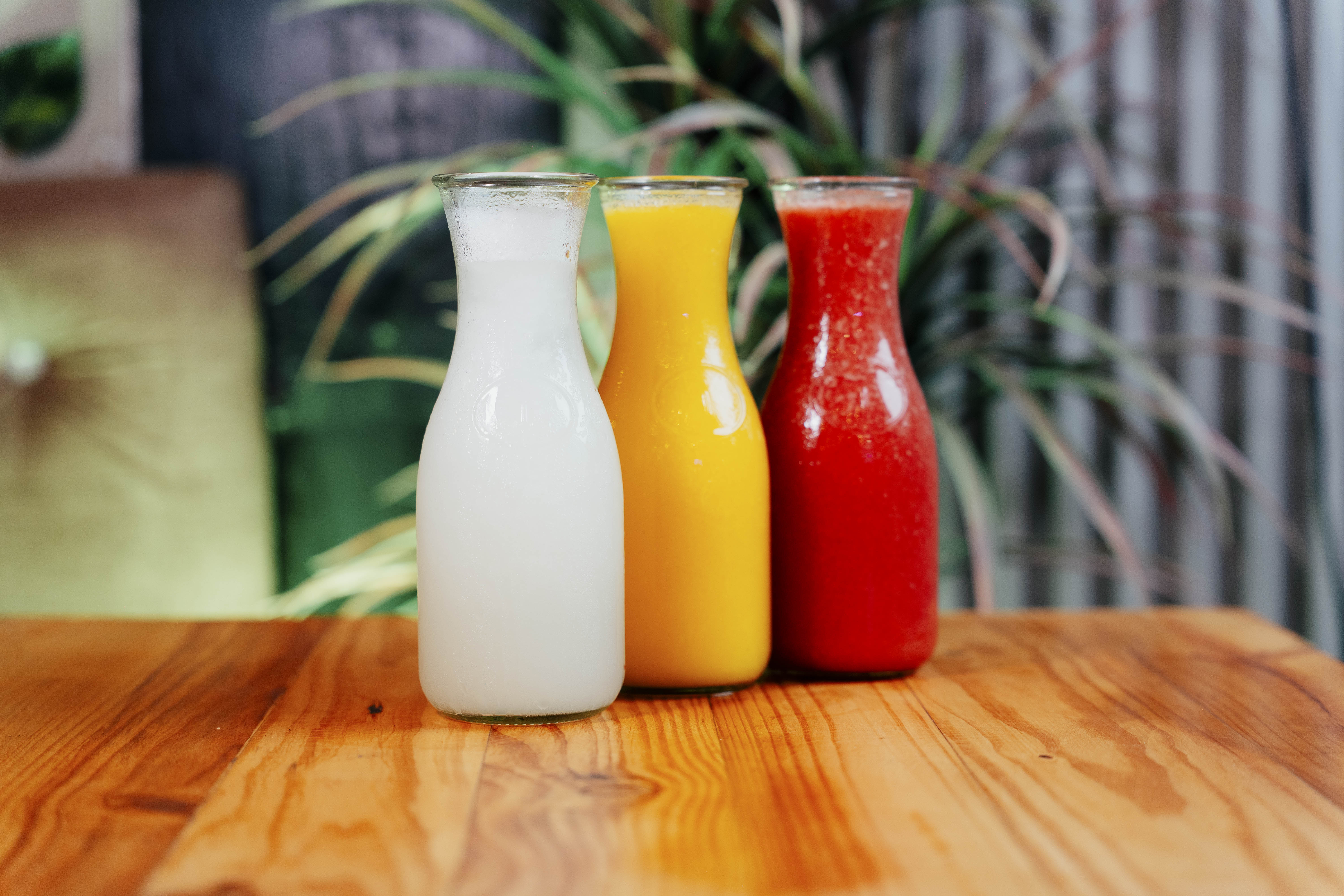 Limonada, maracumango y fresa pasión