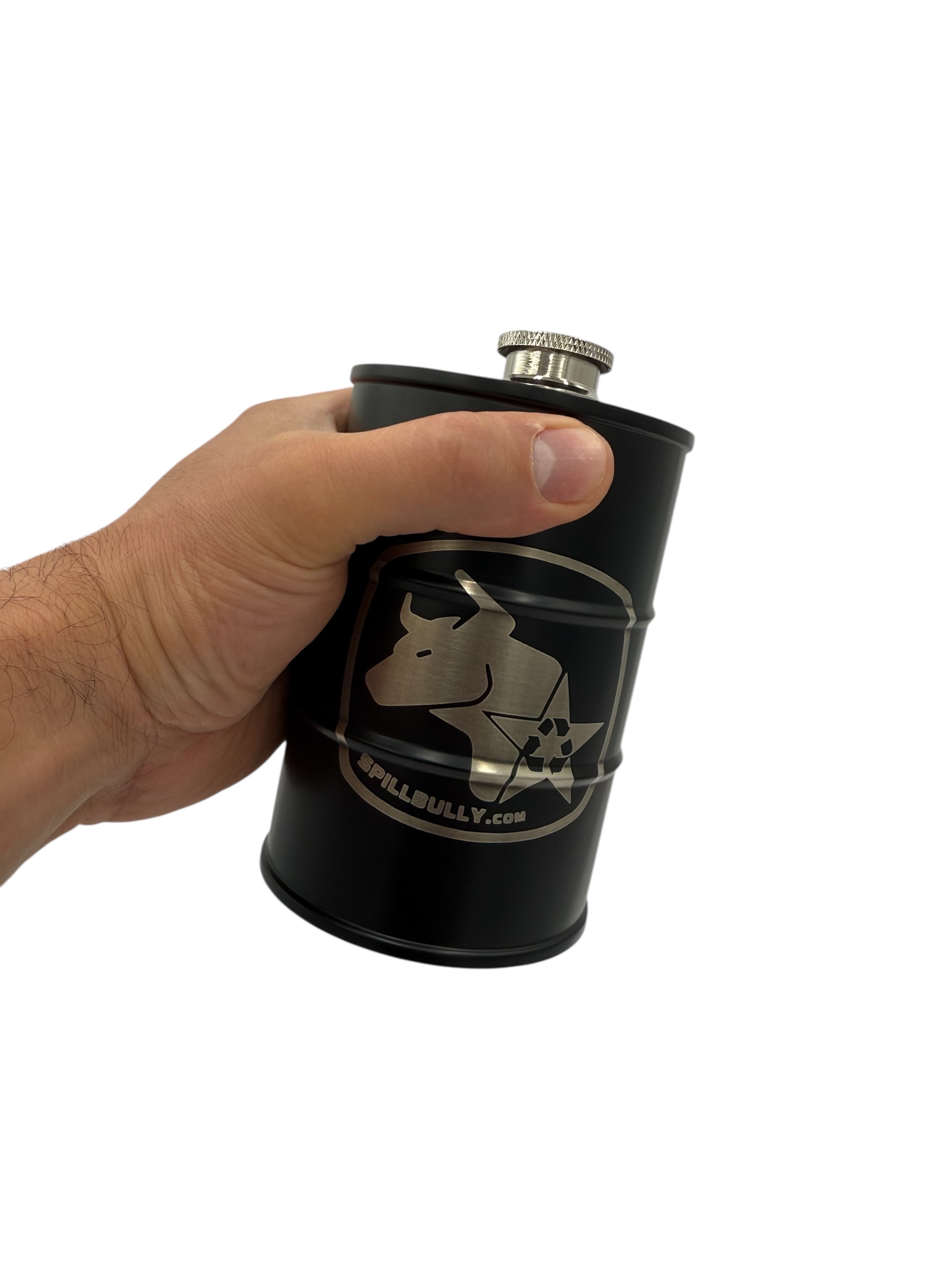 36 Pack: Custom Laser-Engraved 25oz Stainless Steel Drum Flasks