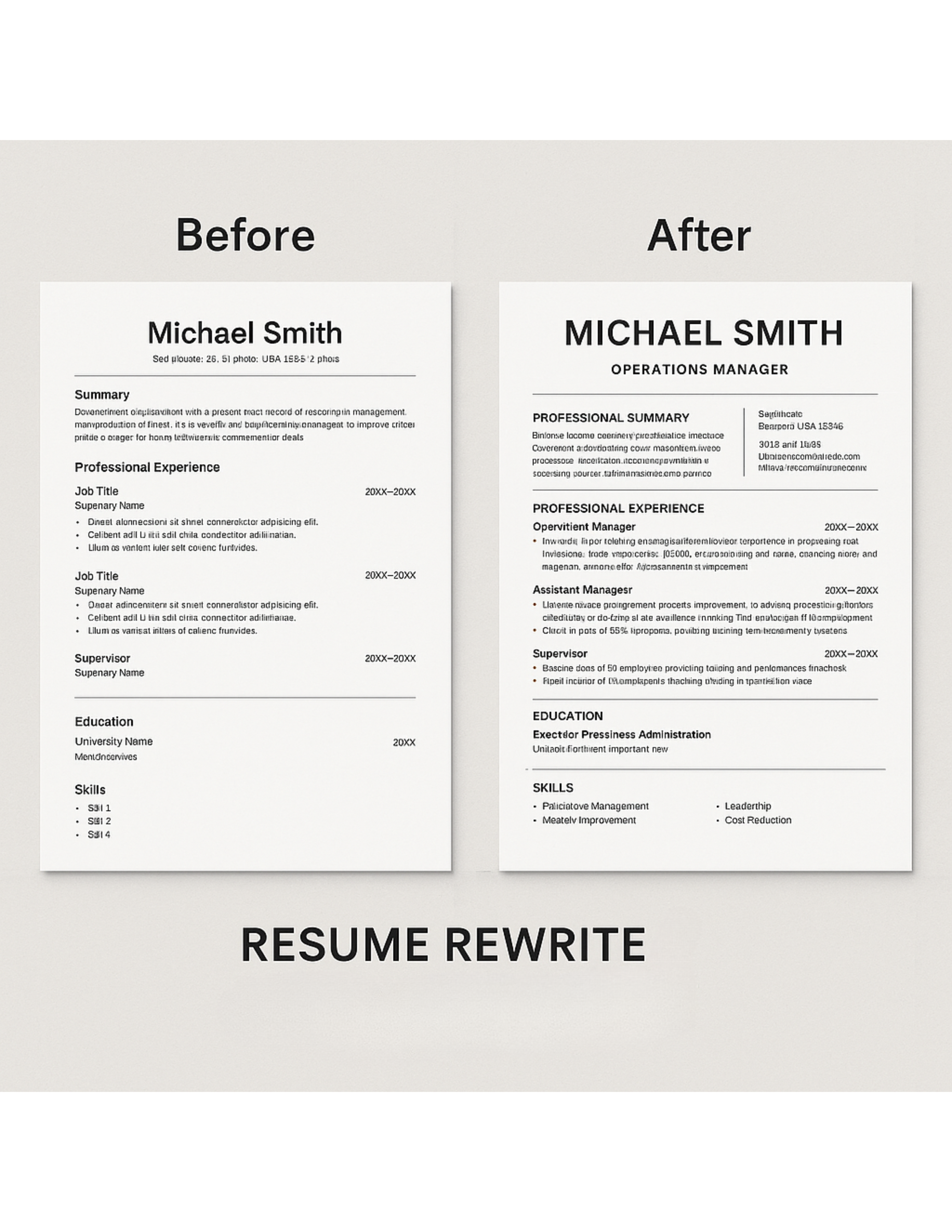 Resume Rewrite & Redesign