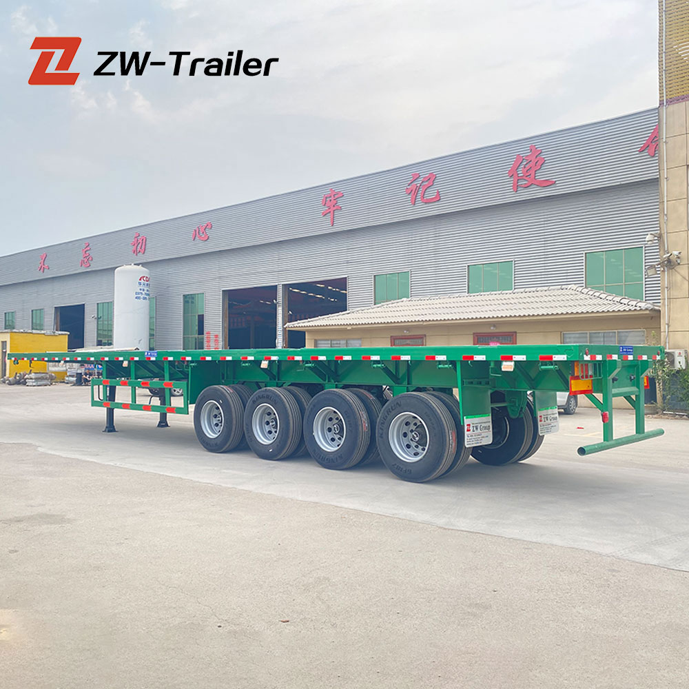 4 Axle Flatbed Semi Trialer