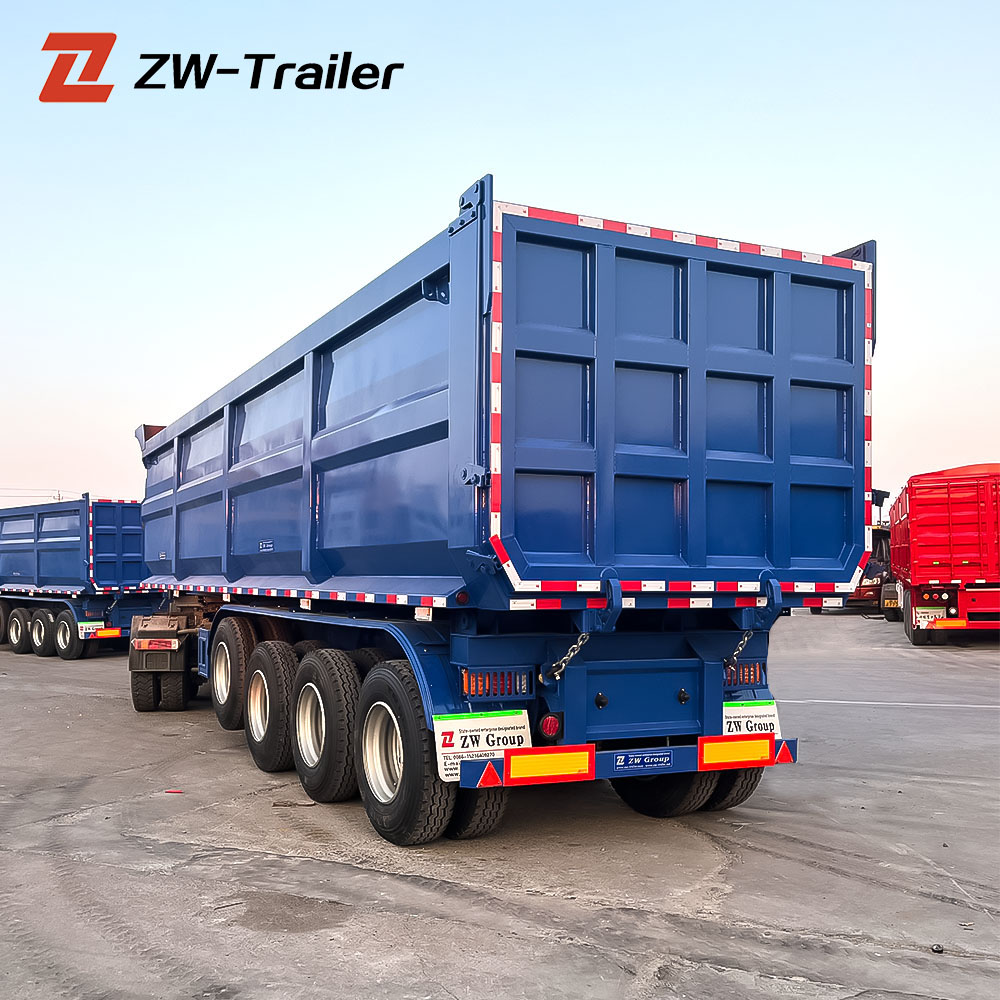 4 Axle Dump Semi Trailer for Mining Coal