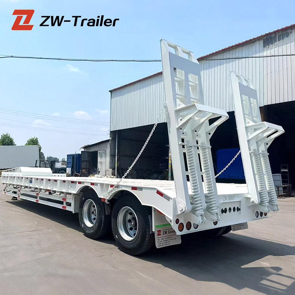 2 Axle 40 Ton Lowbed Semi Trailer