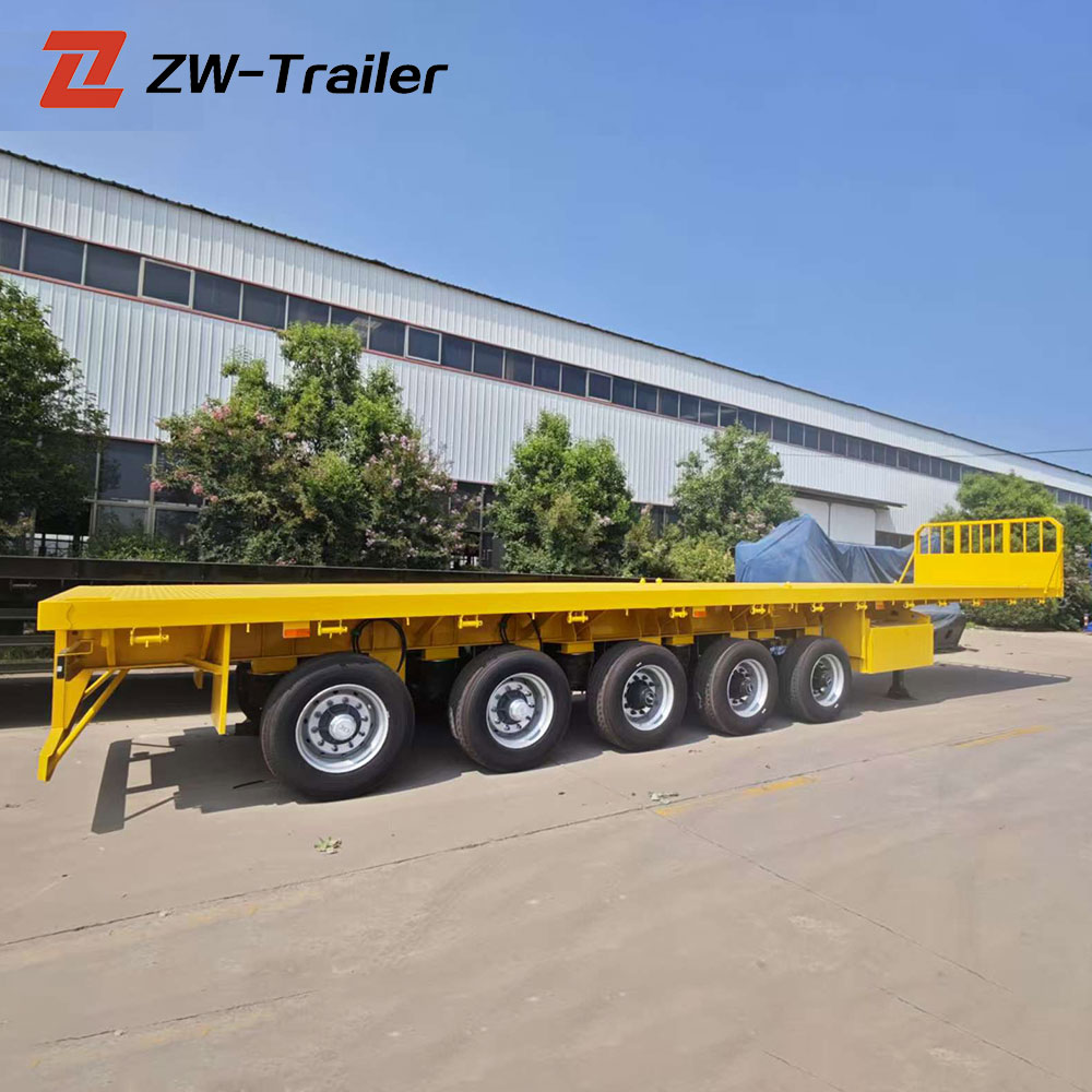 5 Axle Cargo Flatbed Semi Trailer