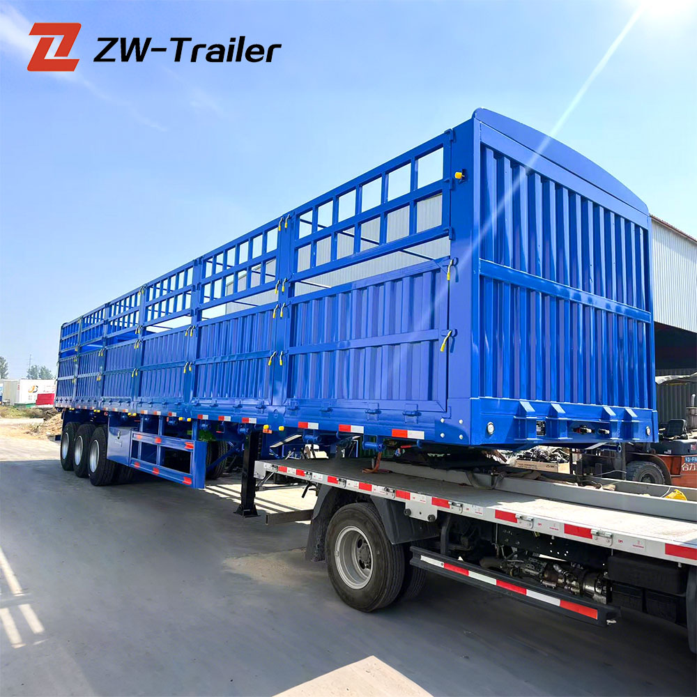 3 Axle Fence Semi Trailer for Bulk Cargo