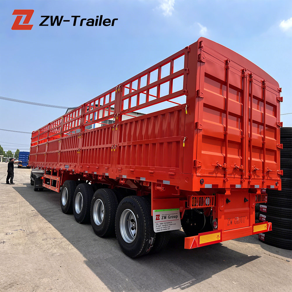 4 Axle Fence Cargo Truck Trailer