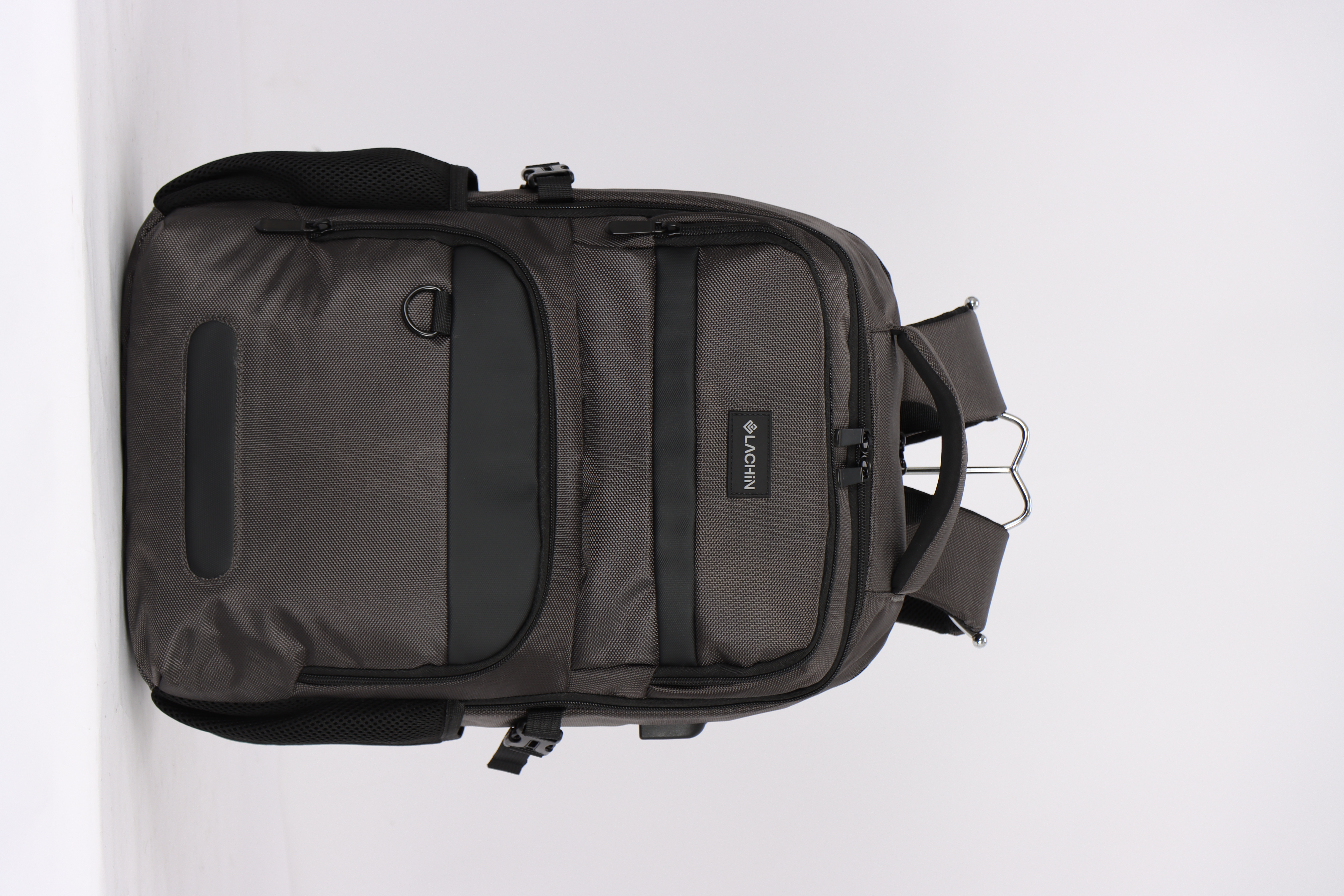 LACHIN Travel Laptop Backpack – Slim, Water-Resistant Anti-Theft Bag with USB Charging Port, Fits 15.6" Laptop, Durable 1610D Polyester, Built-in Keychain – Business, School & College Backpack for Men and Women (GRAPHITE)
