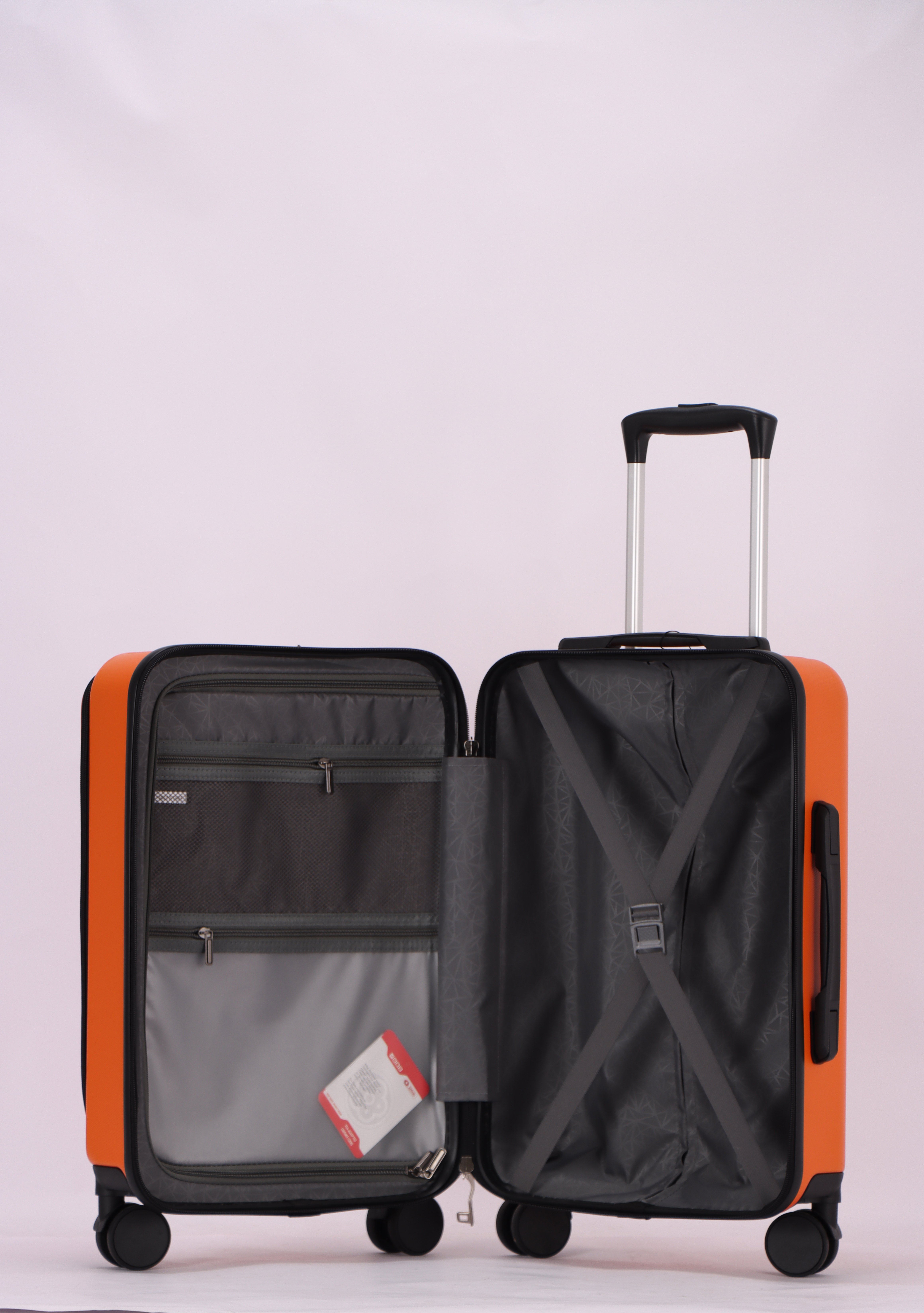 Luggage Set 3 Piece, Hardshell ABS Suitcases with Spinner Wheels, TSA Password Lock, Aluminum Handle, 20" Carry-On with USB Port & Laptop Pocket, Expandable 24" & 28" Checked Bags (Orange)