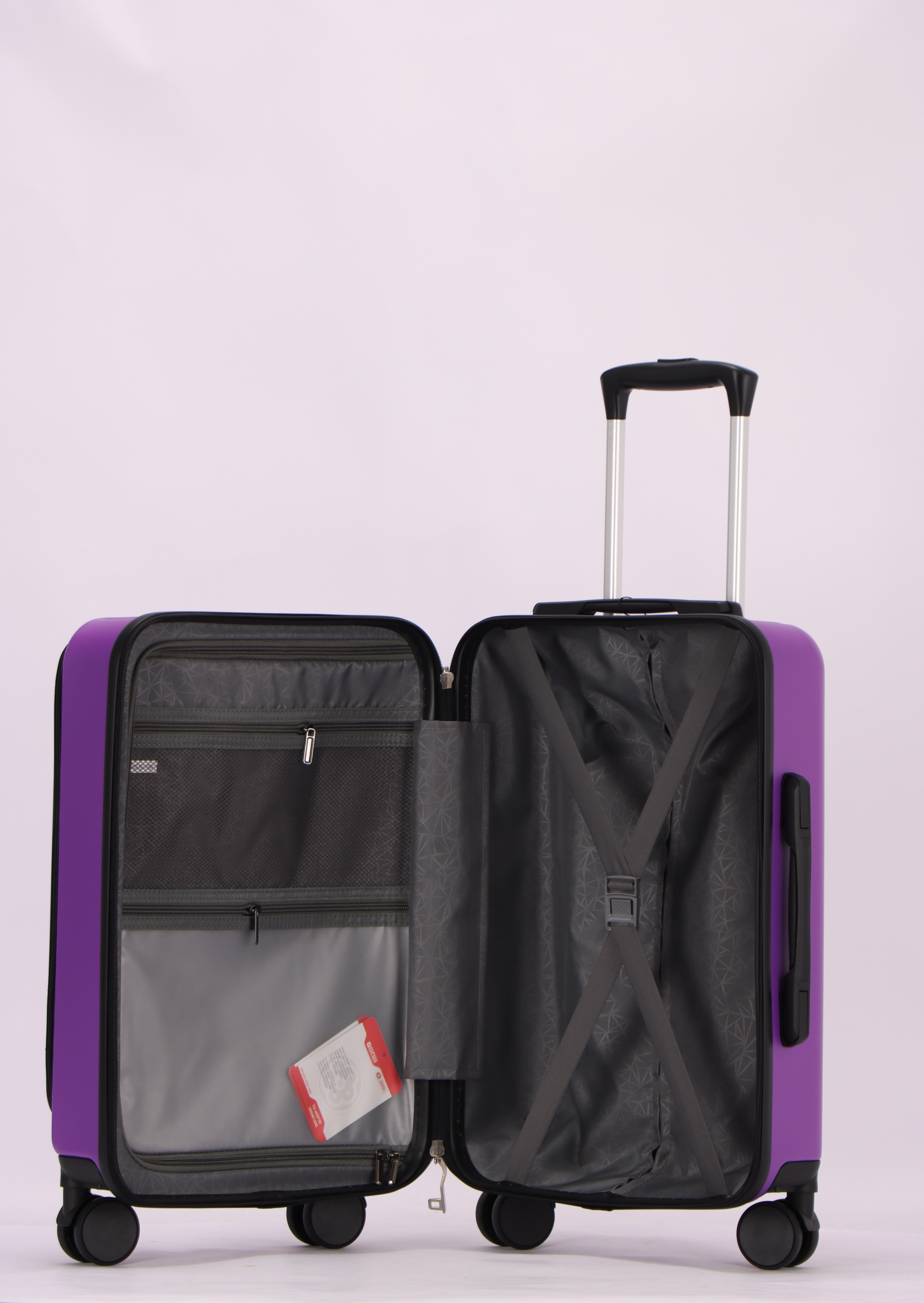Luggage Set 3 Piece, Hardshell ABS Suitcases with Spinner Wheels, TSA Password Lock, Aluminum Handle, 20" Carry-On with USB Port & Laptop Pocket, Expandable 24" & 28" Checked Bags (Purple)