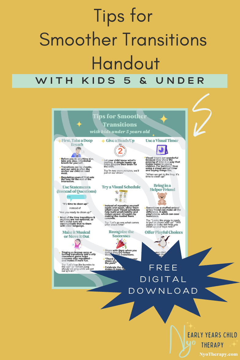 Tips for Smoother Transitions with Toddlers and Preschoolers Handout