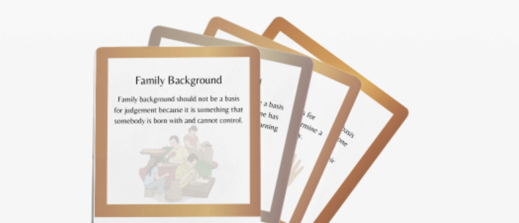 We Don’t Judge Educational Flashcards