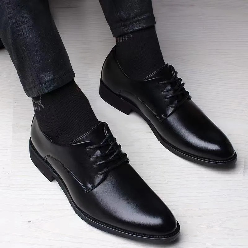 Leather Men Formal Shoes Luxury Brand 2023 Men's Loafers Dress Moccasins Breathable Slip on Black Driving Shoes Plus Size 38-44